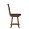 Merrick Lane Sora 24" Classic Wooden Crossback Swivel Counter Height Pub Stool with Upholstered Padded Seat and Integrated Footrest